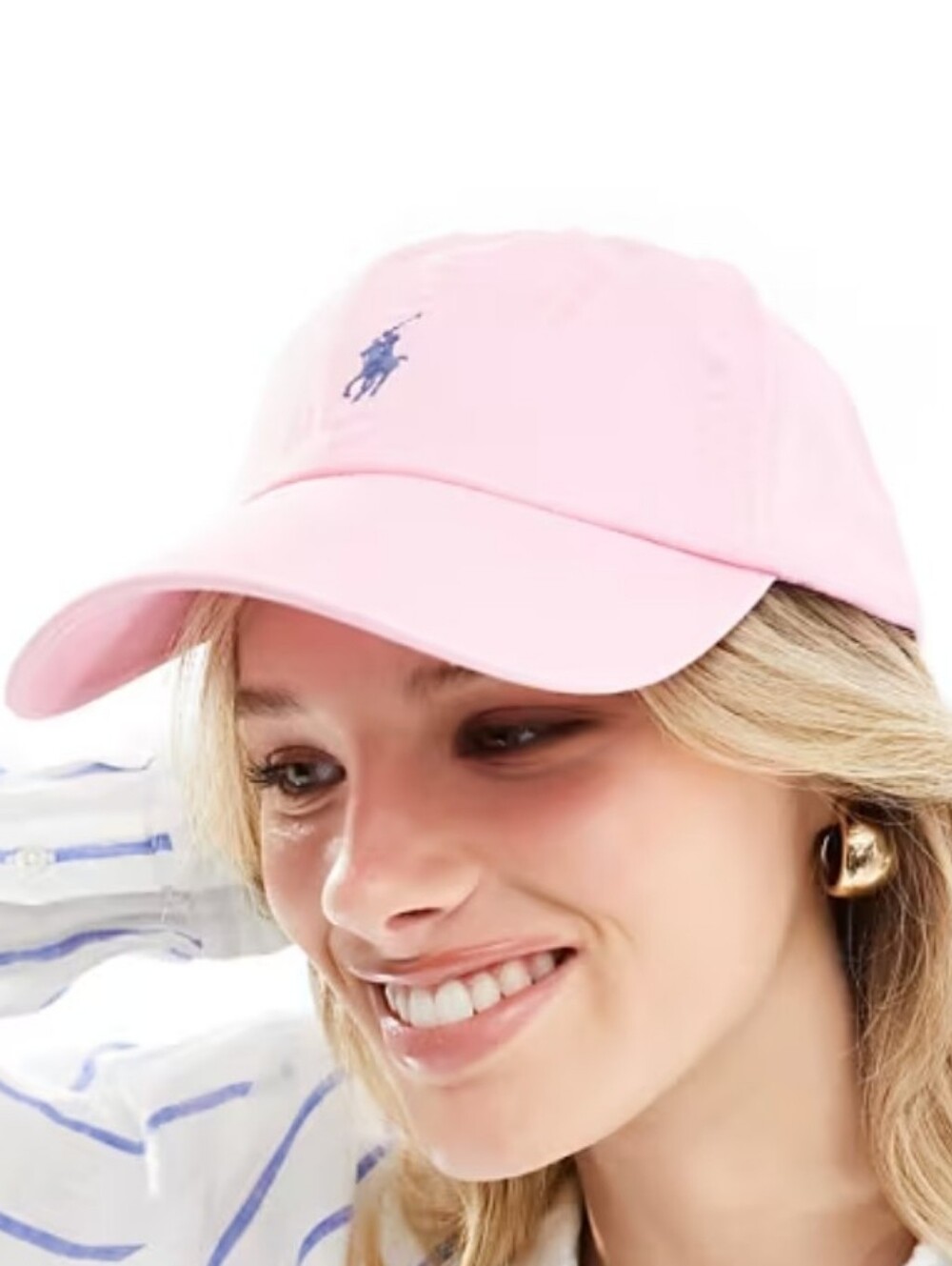 Vintage 90s Polo Ralph Lauren Pony Logo Pink Baseball Cap - Picture 7 of 7